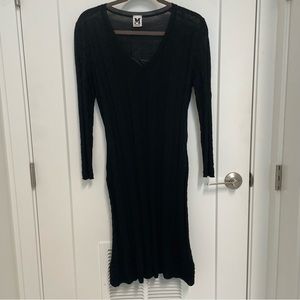 Missoni Black Knit Long Sleeve Dress with Slip